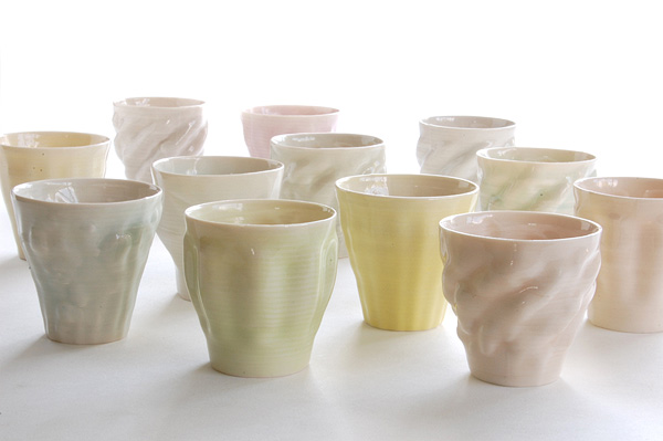 Jonathan Keep, 3d ceramic printed - Beakers